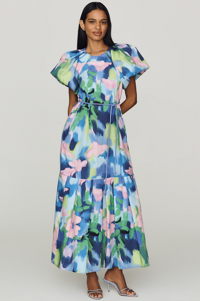 De Loreta Short-Sleeve Maxi Dress