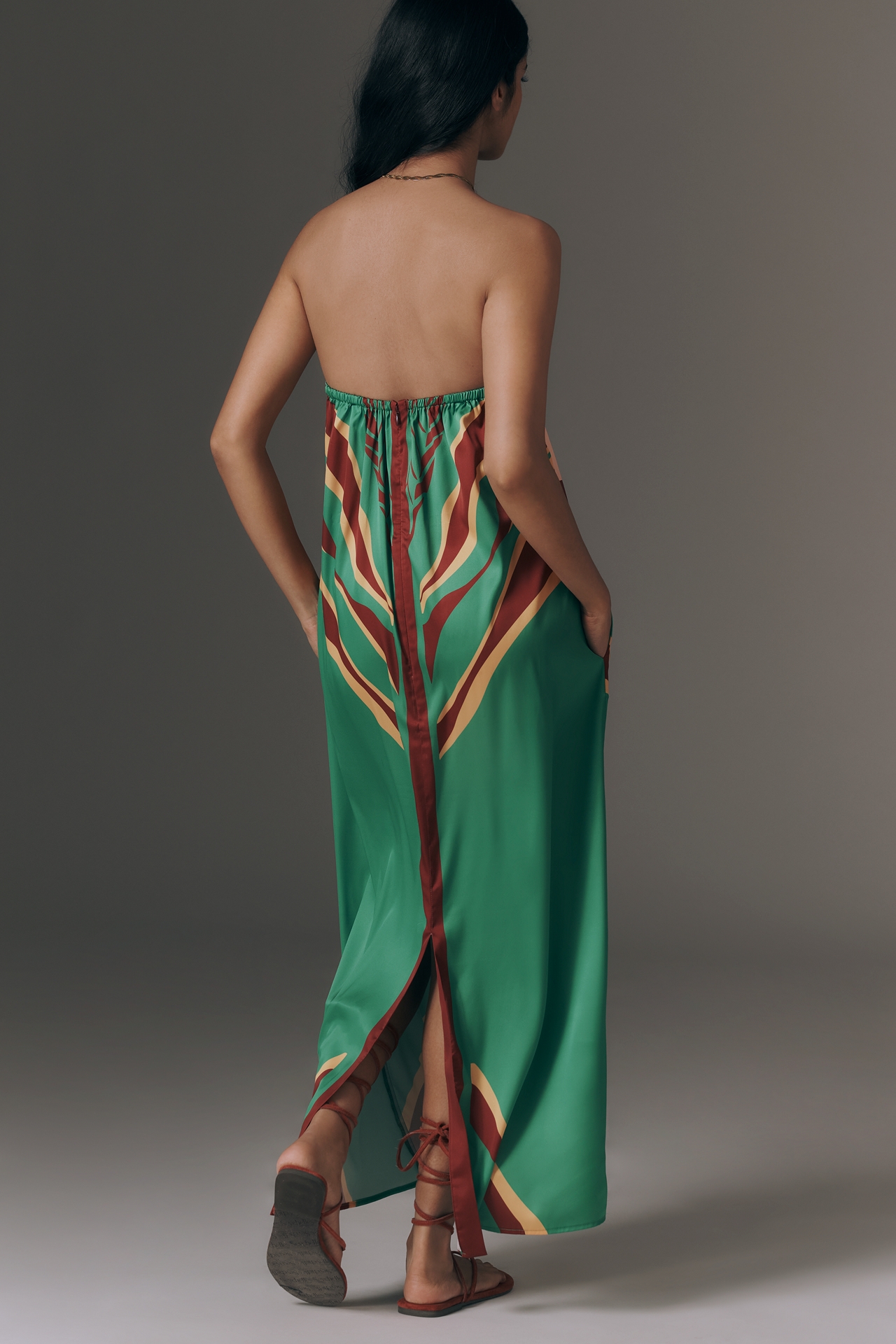 De Loreta Cotton Aloe Midi Dress