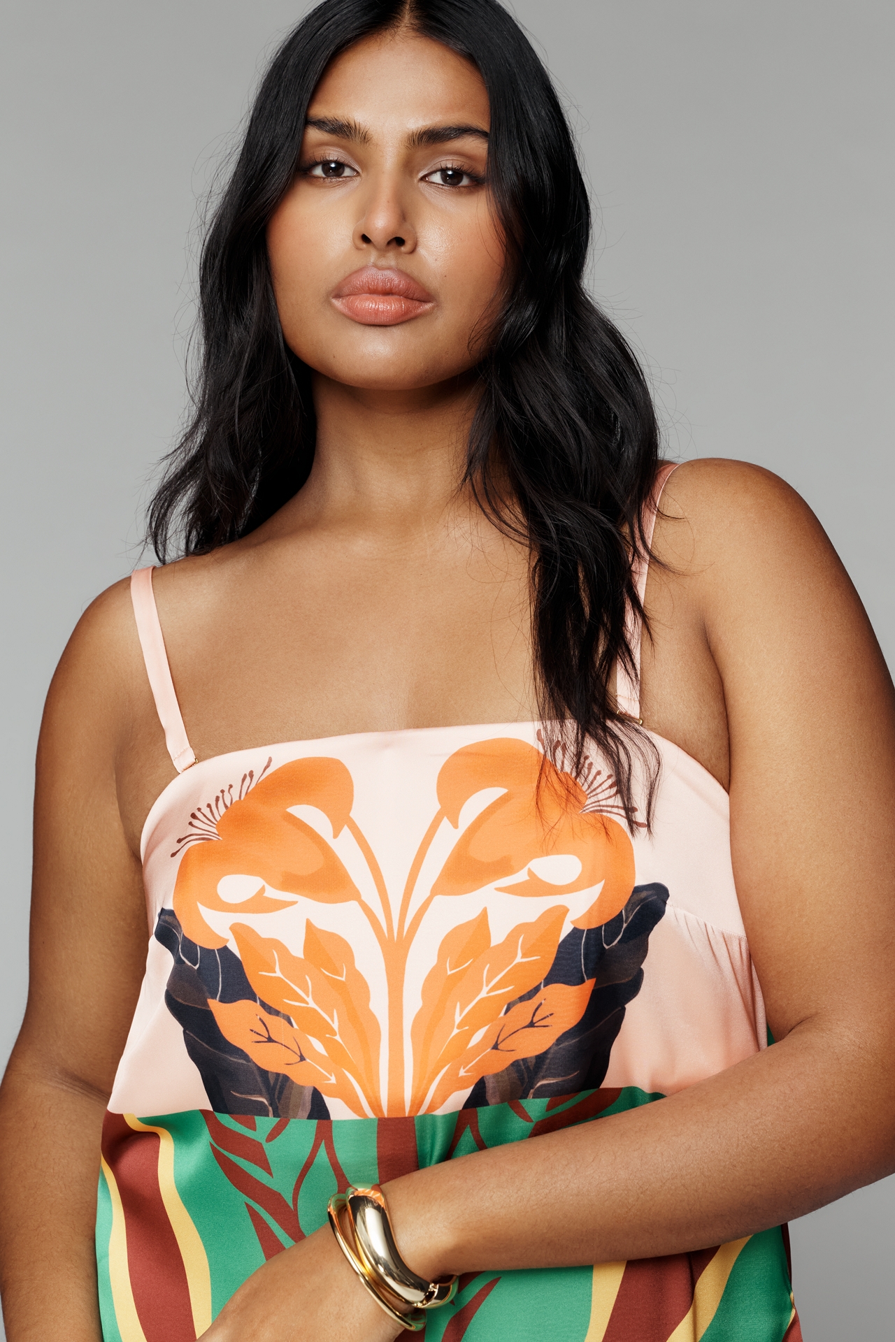 De Loreta Cotton Aloe Midi Dress