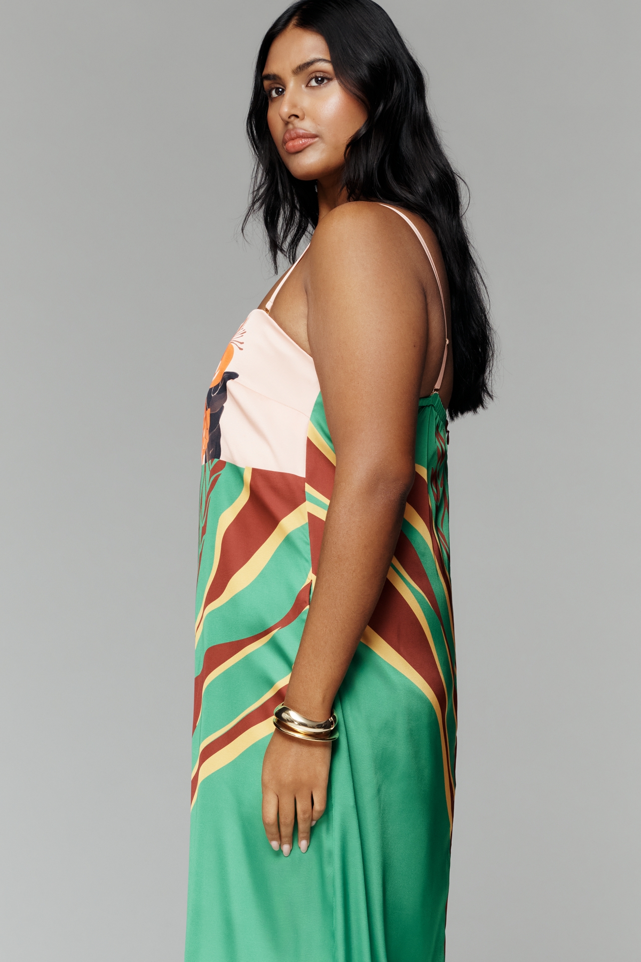 De Loreta Cotton Aloe Midi Dress