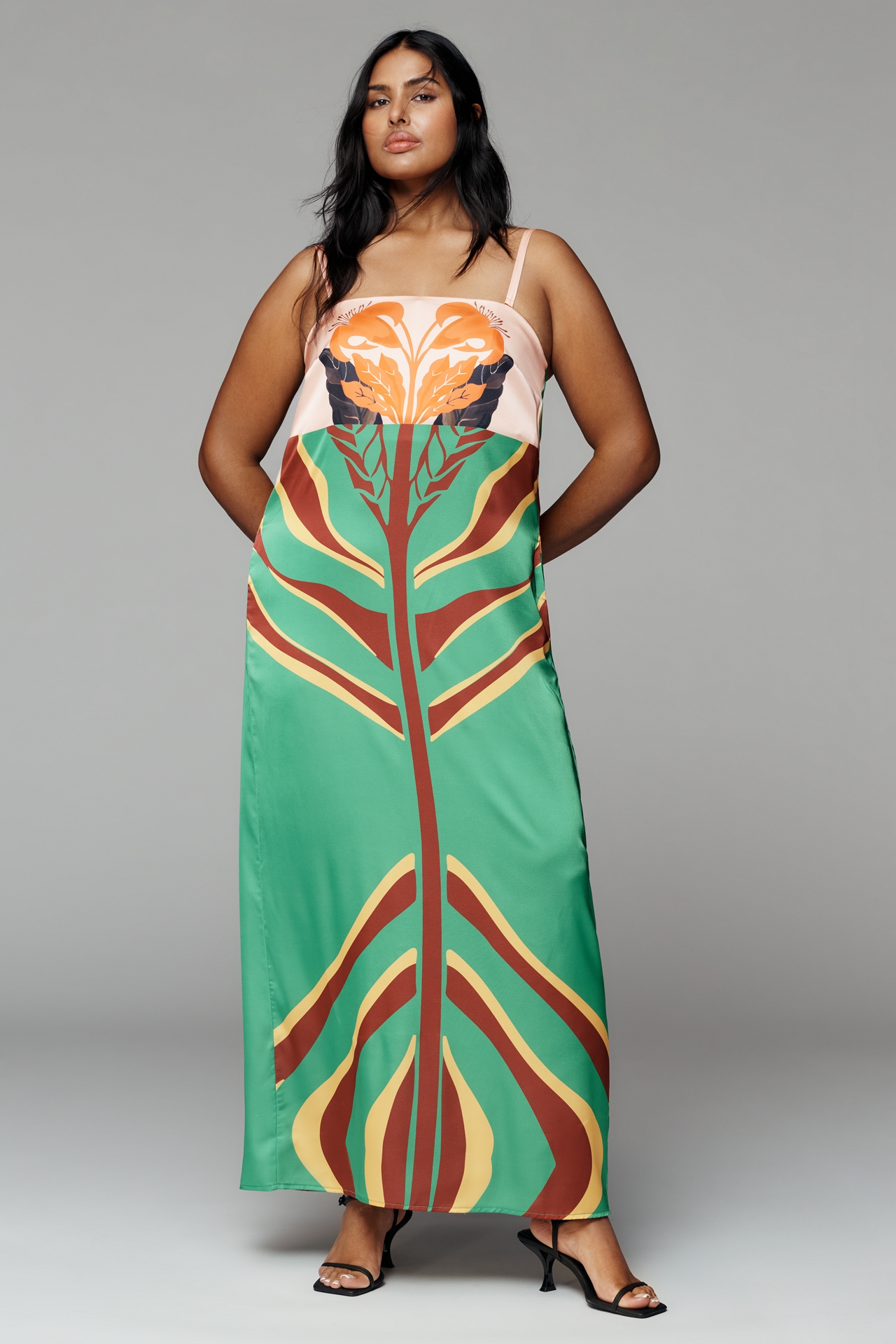 De Loreta Cotton Aloe Midi Dress