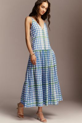 blue strapless sequin dress Elegant Blue Sequin Gown with Slit