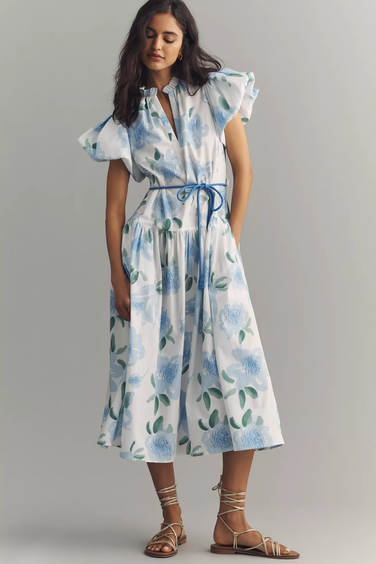 De Loreta Gabo 100% Cotton Midi Dress