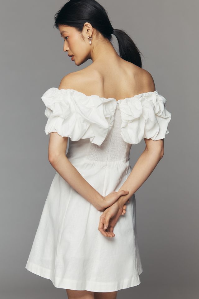 De Loreta Cumaral Cotton Off-Shoulder Mini Dress #3