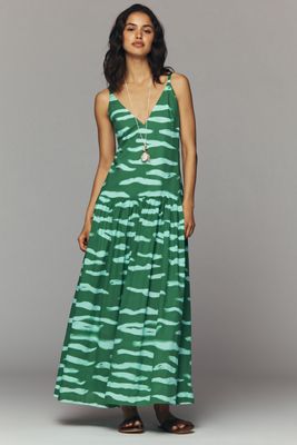 floral slit midi dress Vanilla Floral Print Front Slit Midi Dress