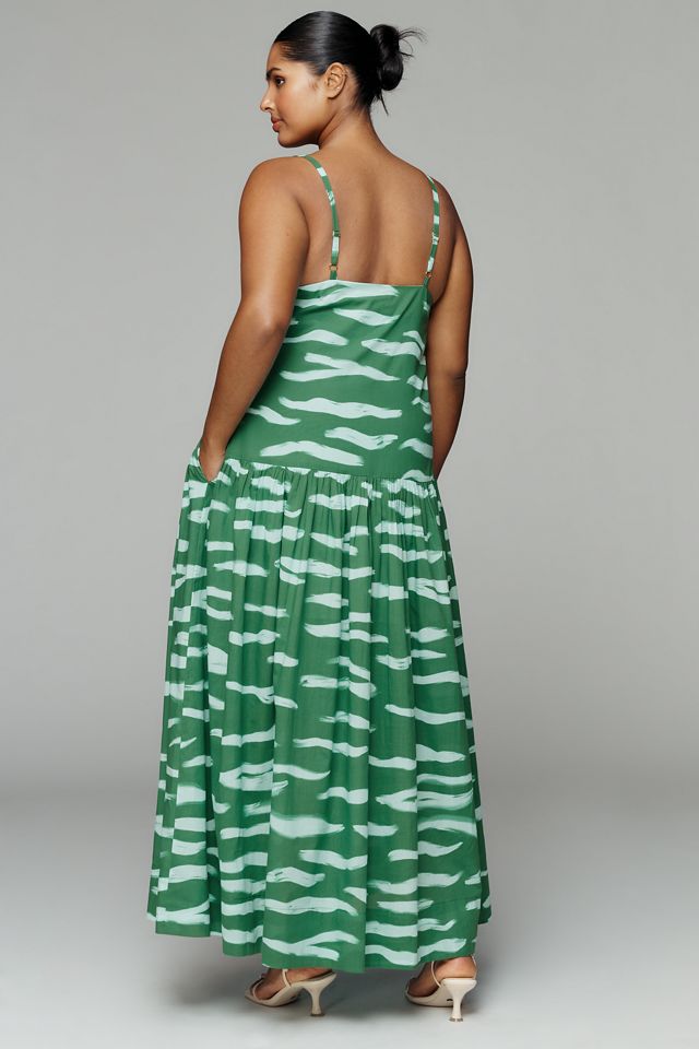 De Loreta Paca Cotton Drop-Waist Midi Dress #4