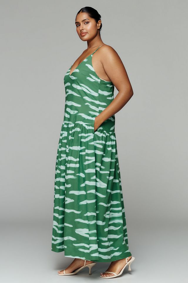 De Loreta Paca Cotton Drop-Waist Midi Dress #6