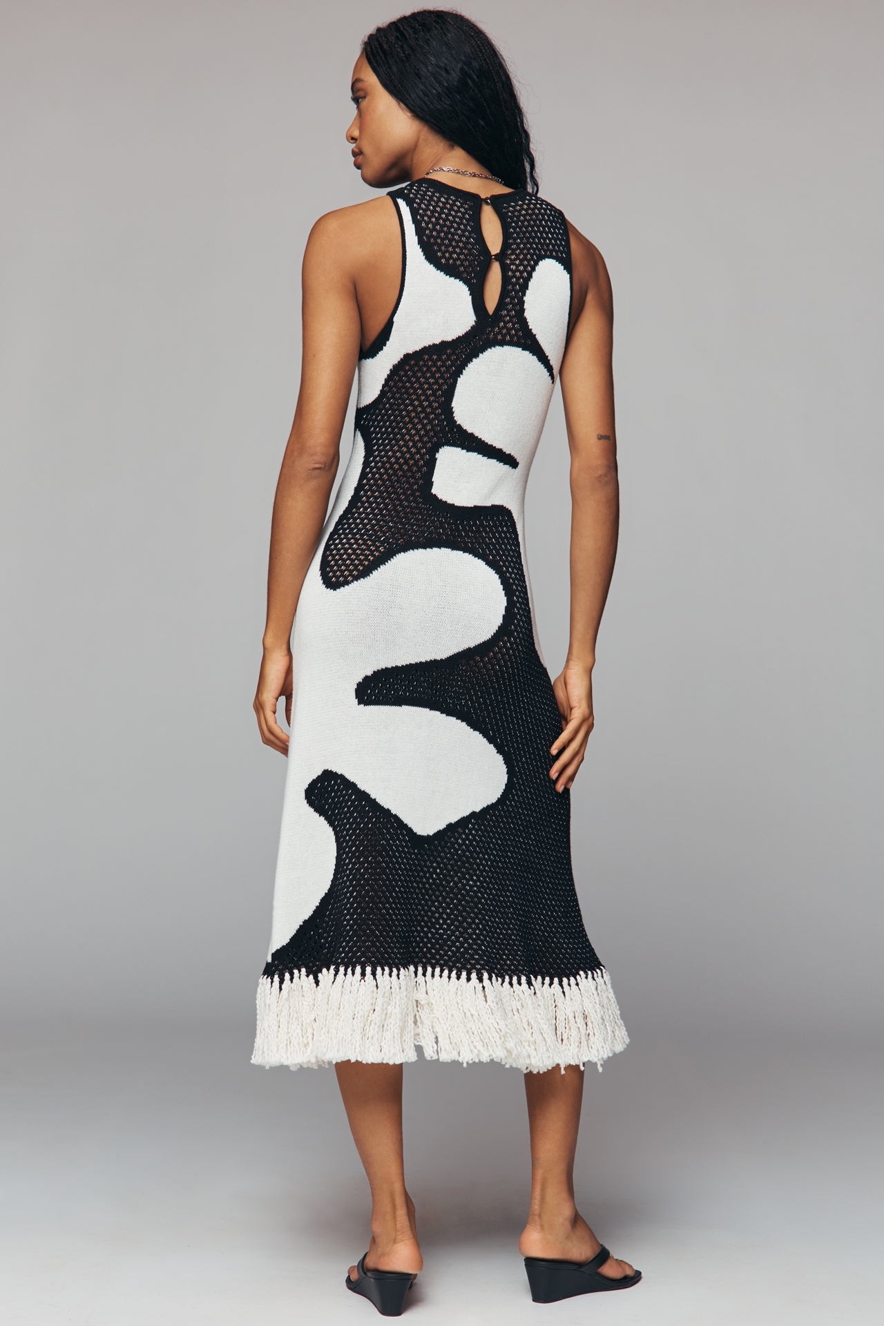 De Loreta Petite Gardenia Cotton Midi Dress