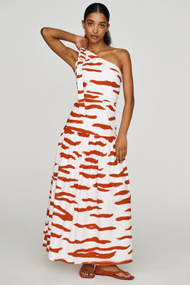 De Loreta Petite Palma Cotton Maxi Dress In Multi