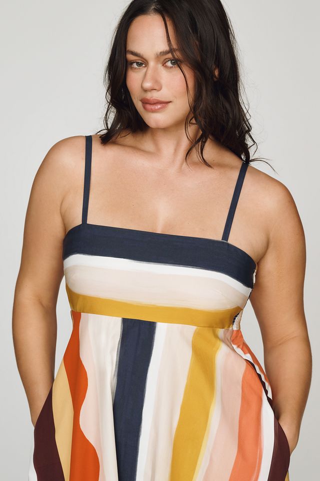 De Loreta 100% Cotton Stripe Mini Dress #4