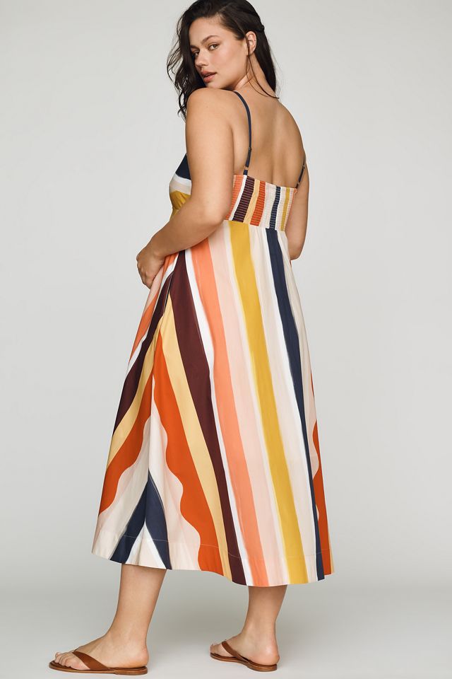 De Loreta 100% Cotton Stripe Mini Dress #5