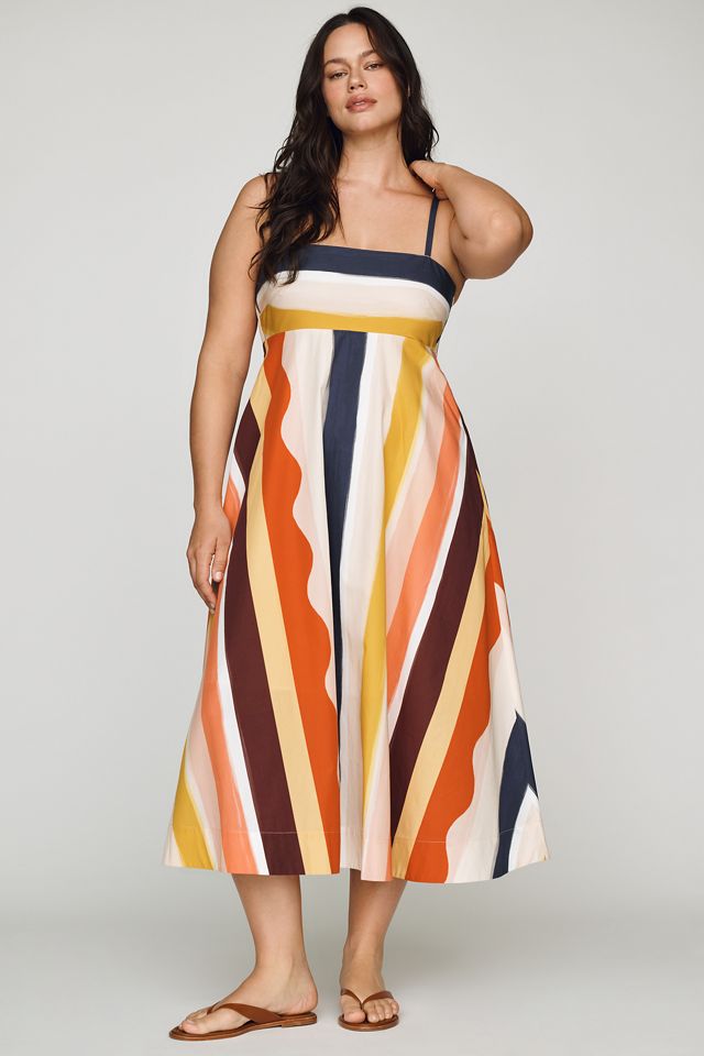 De Loreta 100% Cotton Stripe Mini Dress #3