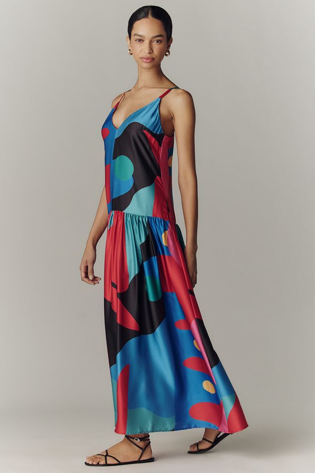 De Loreta Paca Cotton Plus Drop Waist Midi Dress #1