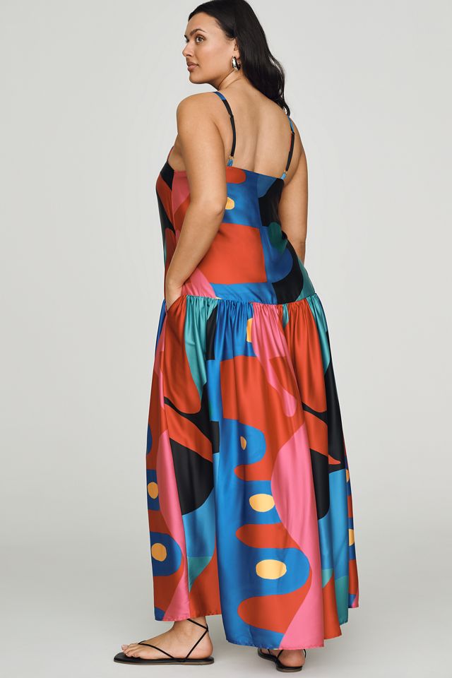 De Loreta Paca Cotton Plus Drop Waist Midi Dress #6