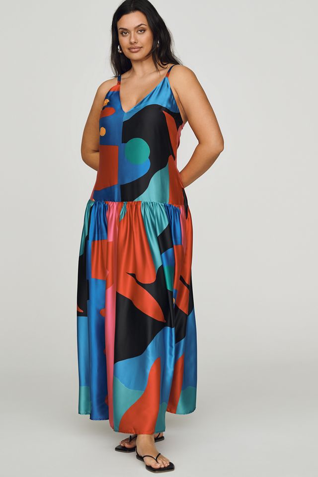 De Loreta Paca Cotton Plus Drop Waist Midi Dress #4