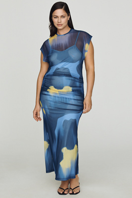 De Loreta Melodi Plus Maxi Dress In Blue