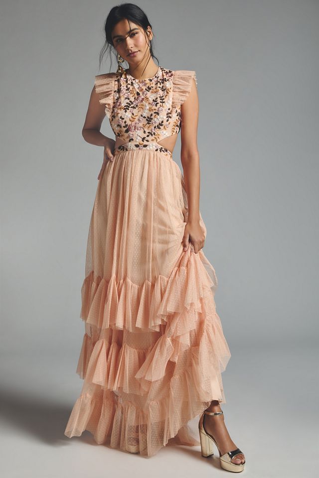 ieena for mac duggal embroidered tiered dress Rent Ieena for Mac Duggal | Cocktail Dresses by Ieena for Mac Duggal