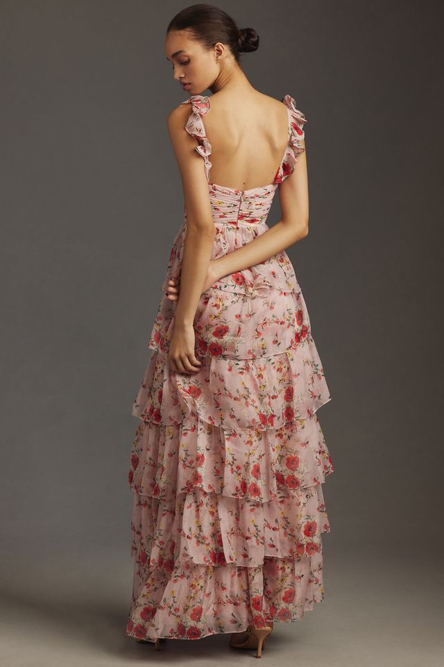 Mac Duggal Sleeveless Tiered Maxi Dress #1
