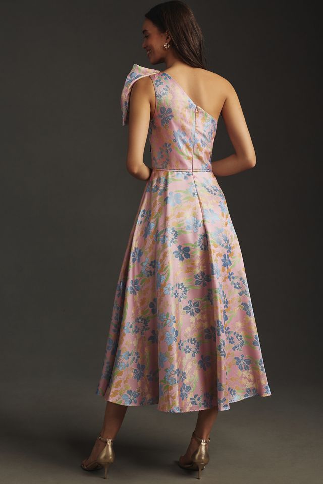 Mac Duggal One-Shoulder Bow Maxi Dress #1