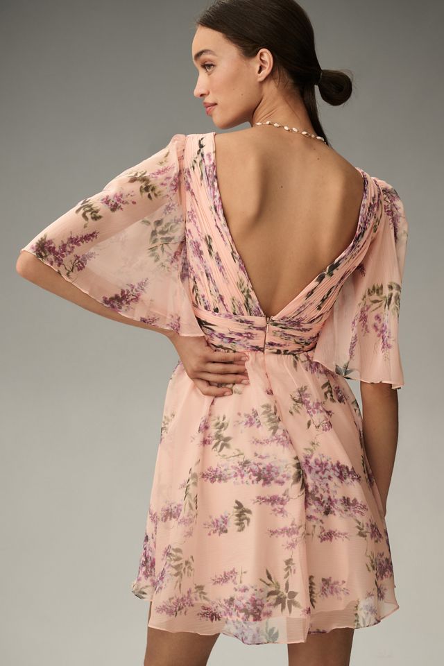 Mac Duggal Short-Sleeve V-Neck Mini Dress #1