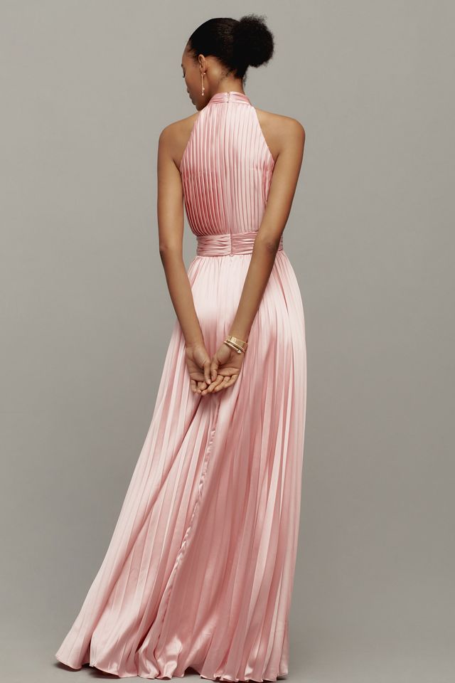 Mac Duggal Halter Pleated Maxi Dress #2
