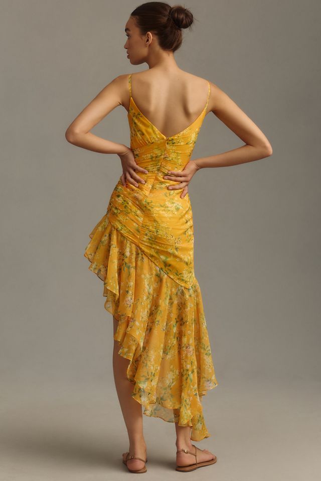 Mac Duggal Sleeveless Asymmetrical Ruffled Midi Dress #1