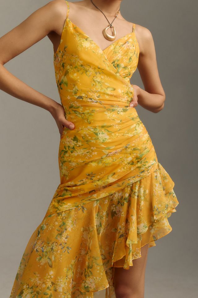 Mac Duggal Sleeveless Asymmetrical Ruffled Midi Dress #3