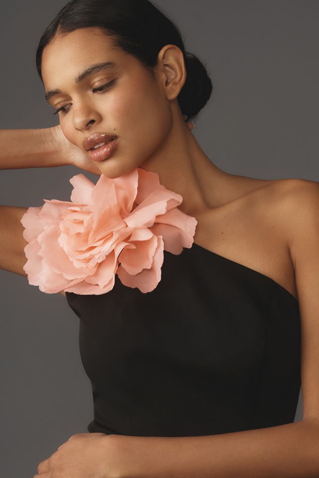 Mac Duggal One-Shoulder Crepe Midi Dress #2