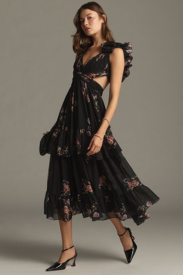 Mac Duggal Sleeveless Ruffled Chiffon Midi Dress #3