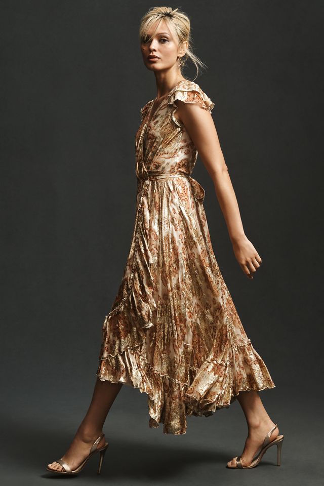 Mac Duggal V-Neck Midi Dress #3