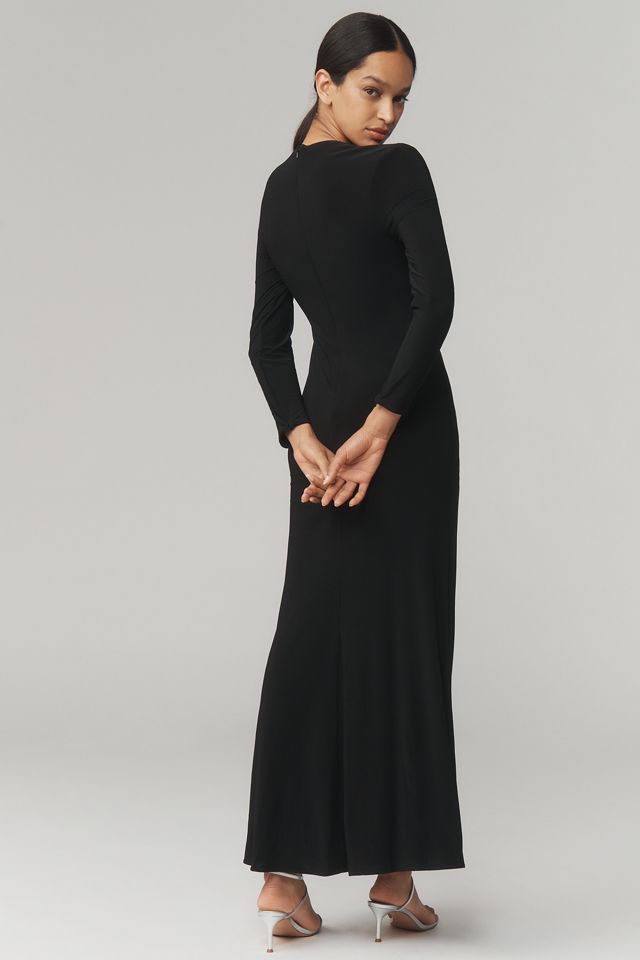 Mac Duggal Long-Sleeve Embellished Side-Slit Maxi Dress #2