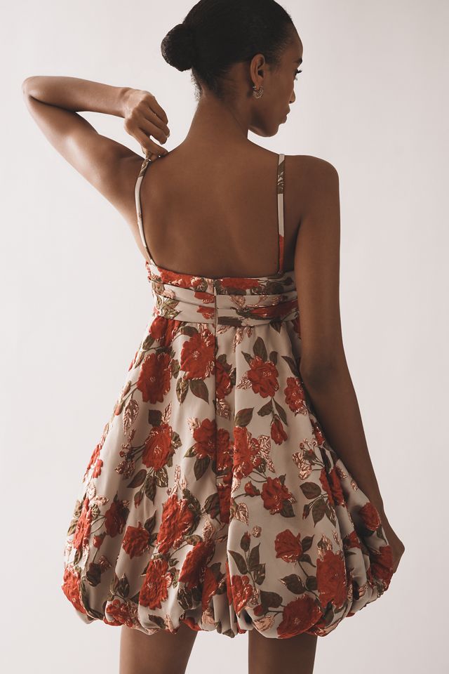 Mac Duggal Sleeveless Bow Brocade Bubble Mini Dress #1