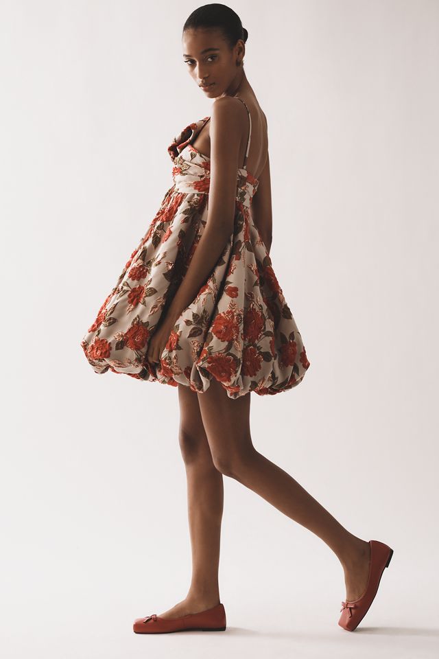 Mac Duggal Sleeveless Bow Brocade Bubble Mini Dress #2