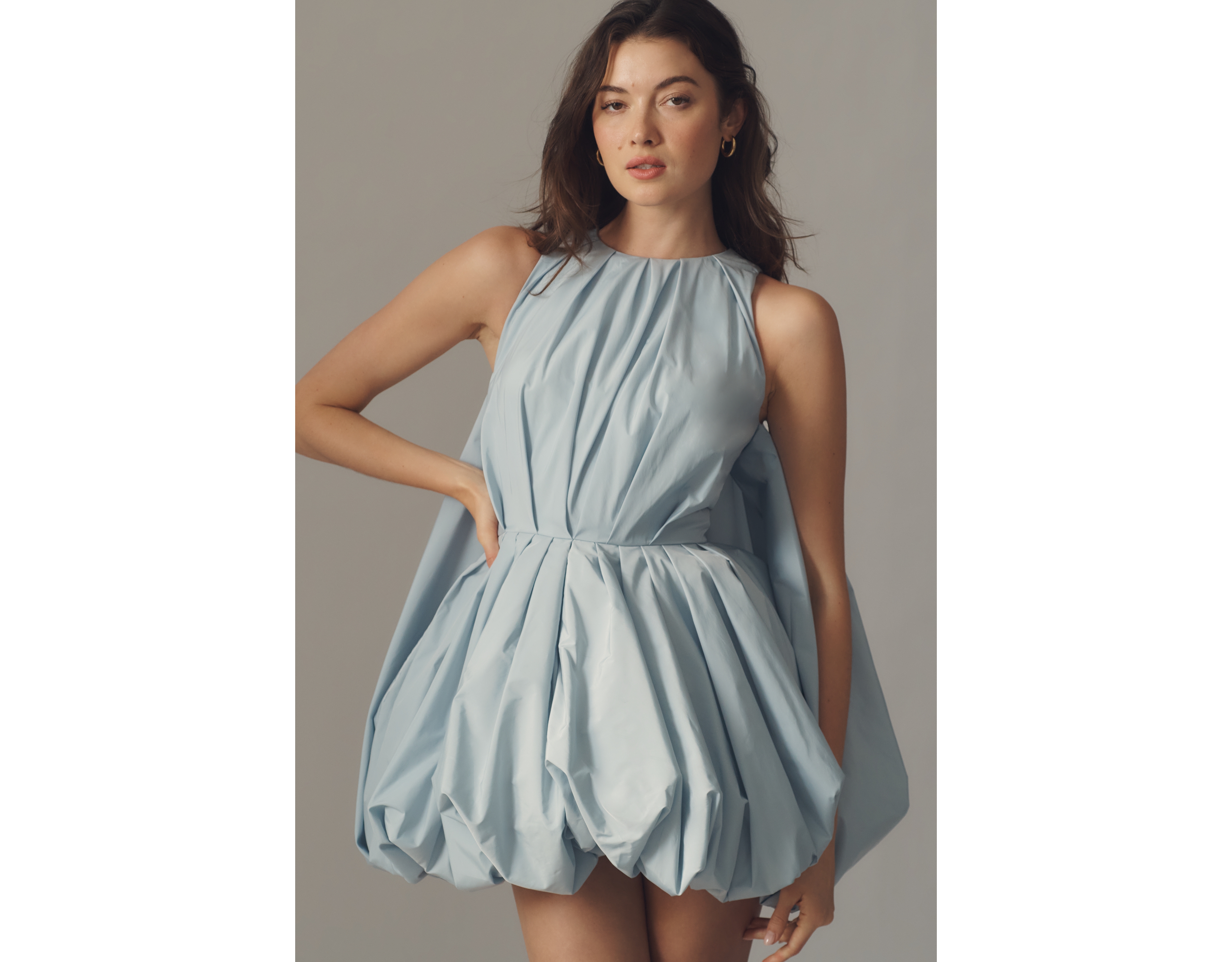 Mac Duggal Sleeveless Taffeta Bubble Mini Dress