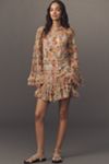 Mac Duggal Long-Sleeve Ruffled Mini Dress