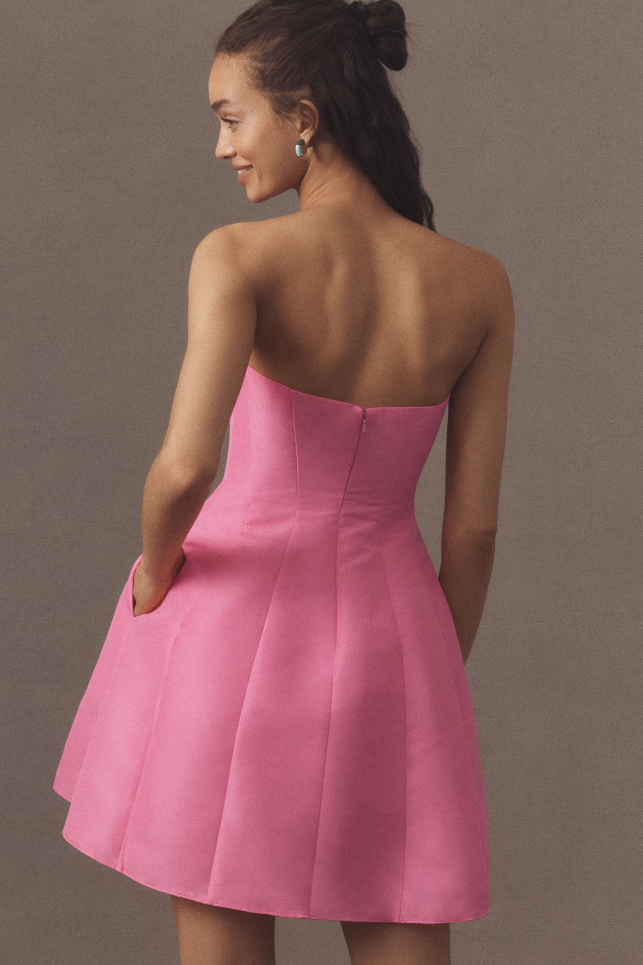 Mac Duggal Strapless Bow Fit & Flare Mini Dress