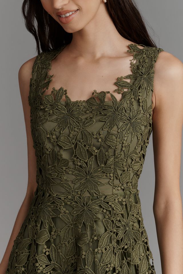 Mag Duggal Lace Cutwork Midi Dress #1