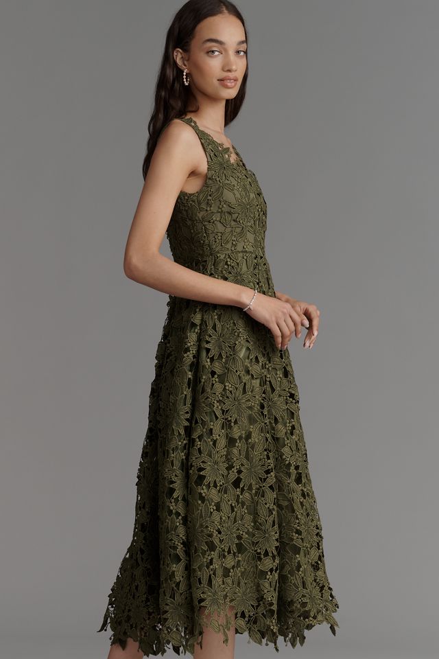 Mag Duggal Lace Cutwork Midi Dress #2