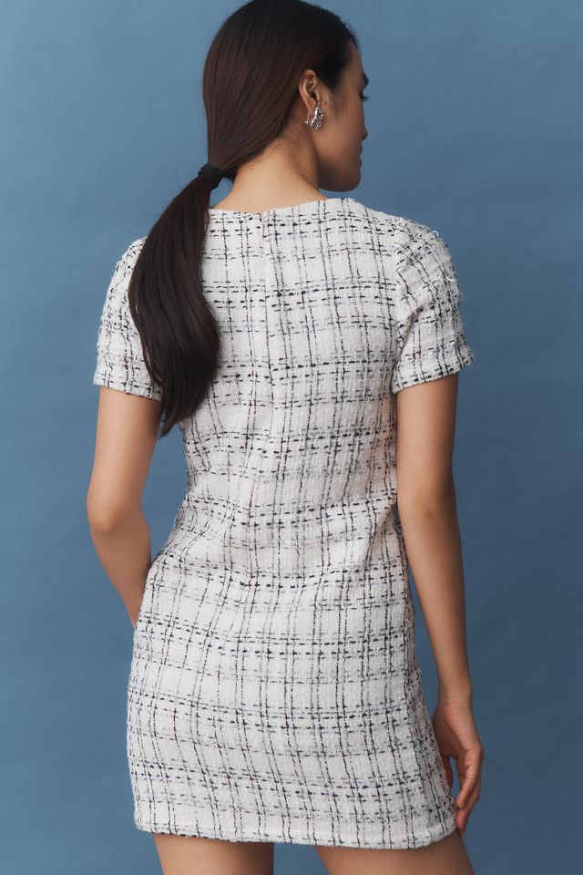Ieena for Mac Duggal Tweed Bow Mini Dress #1