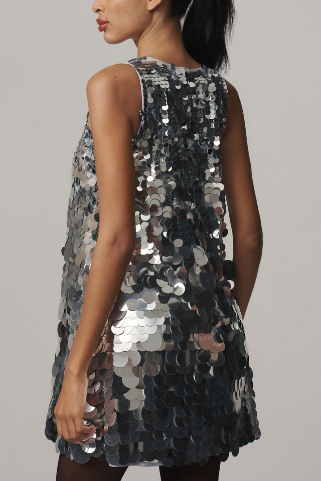Mac Duggal Sleeveless Sequin Trapeze Mini Dress #2