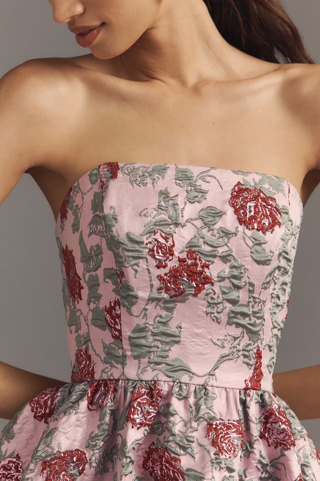 Mac Duggal Strapless Brocade Fit & Flare Mini Dress #3