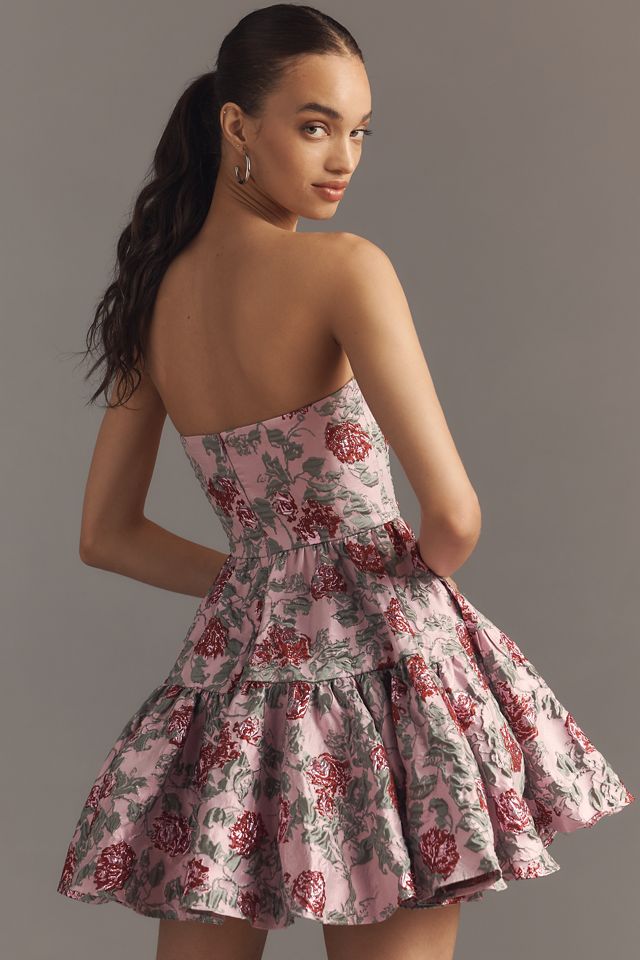 Mac Duggal Strapless Brocade Fit & Flare Mini Dress #2