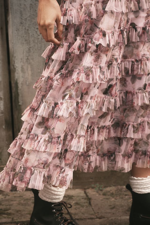 Mac Duggal Strapless Tiered Ruffled A-Line Maxi Dress #3