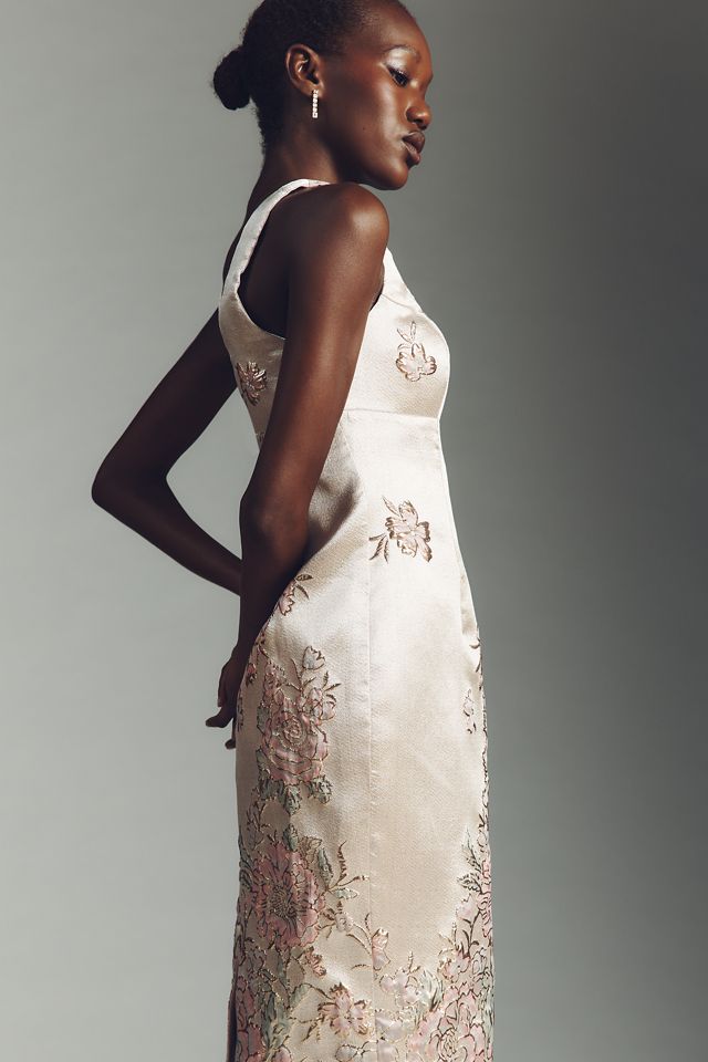 Mac Duggal Sleeveless Square-Neck Slim Midi Dress #1