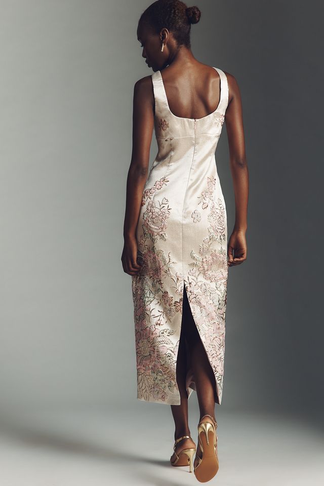 Mac Duggal Sleeveless Square-Neck Slim Midi Dress #2