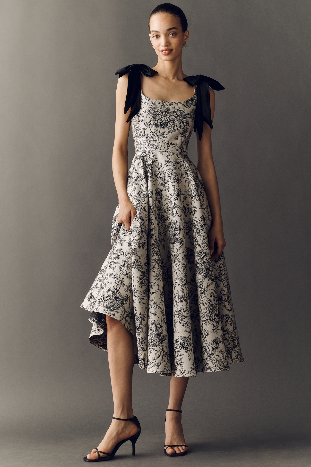 Mac Duggal Ieena Brocade A-Line Maxi Dress