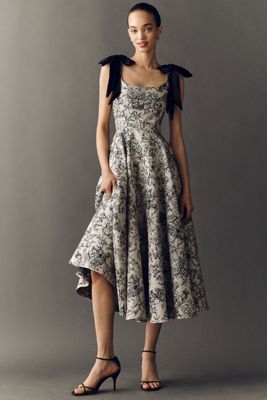 anthropologie cocktail dress By Anthropologie Sleeveless Draped-Back Asymmetrical Slip Midi Dress