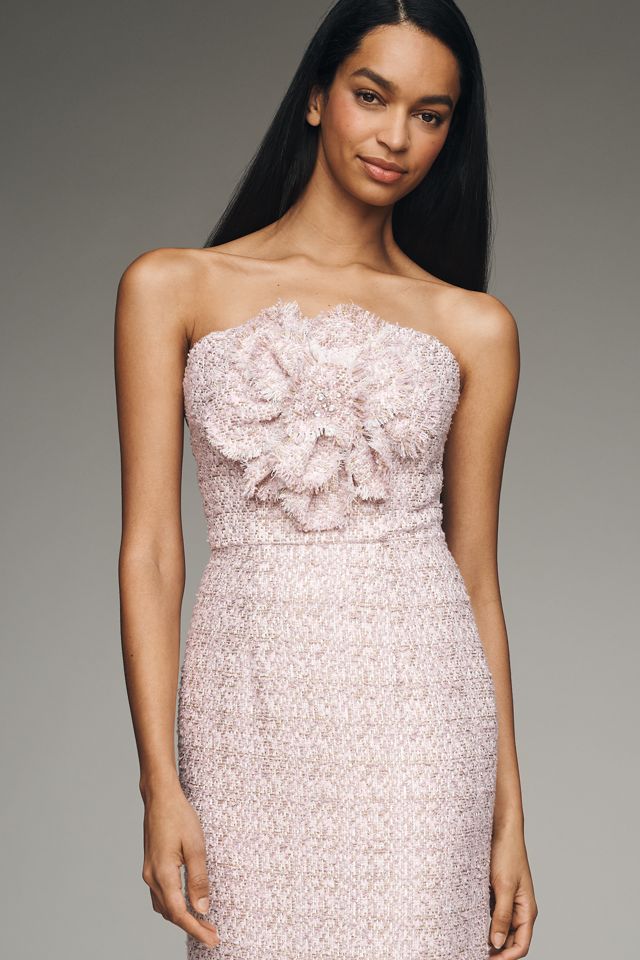 Mac Duggal 3D Floral Strapless Midi Dress #2