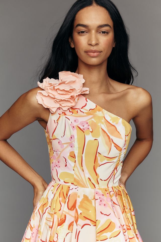 Mac Duggal One-Shoulder Bubble Mini Dress #1