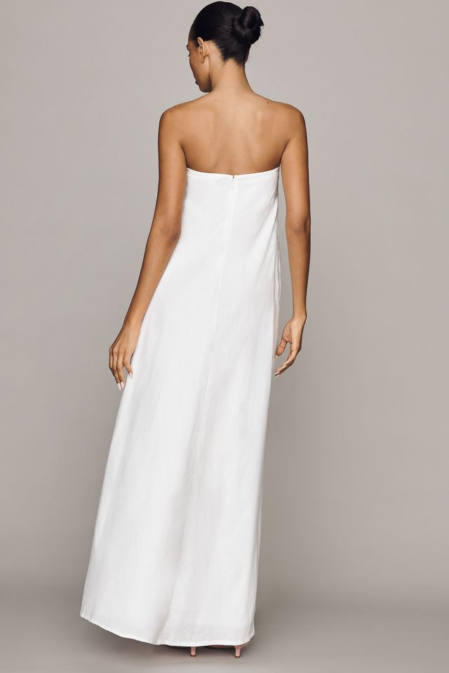 Mac Duggal Embroidered Linen Dress #2